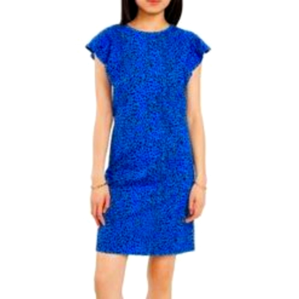 Vince Camuto Animal Shift Dress Blue